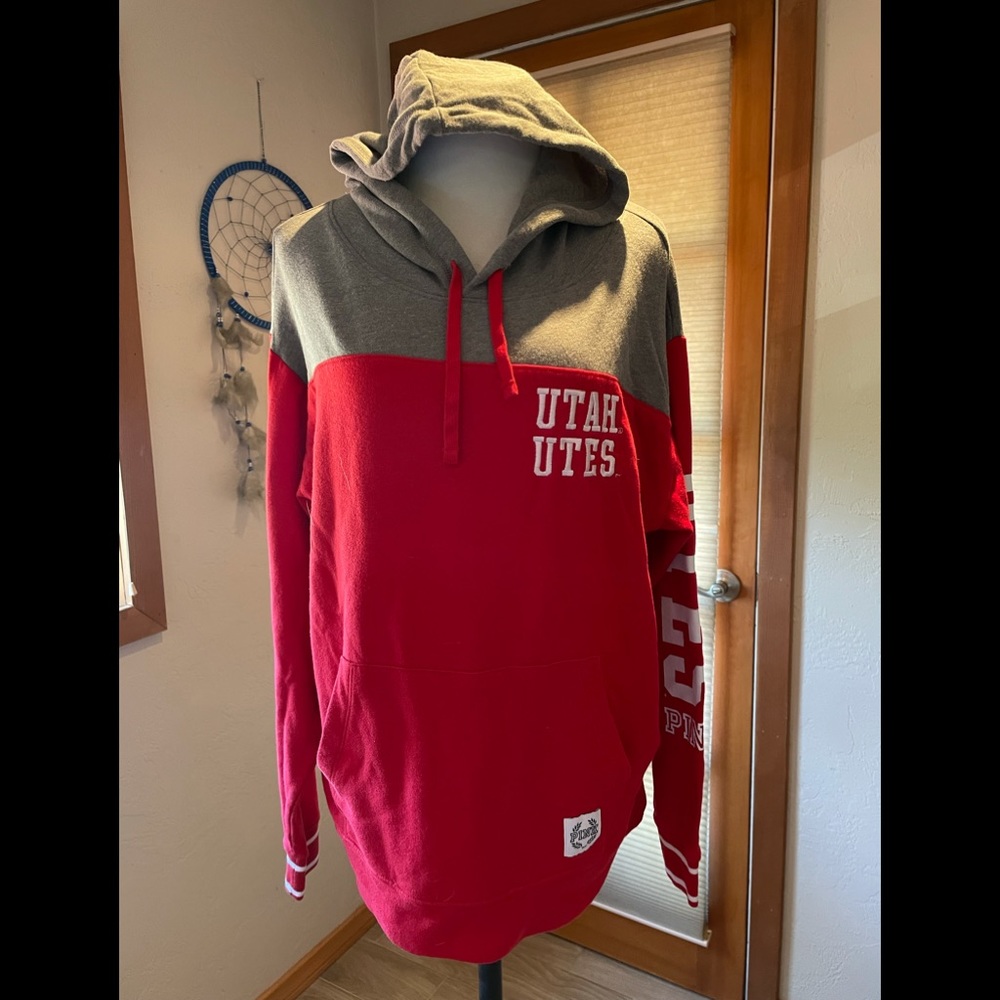 Utah Utes PINK Brand Hoodie Pullover Sz Small
